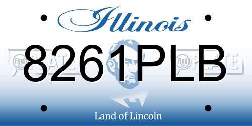 8261PLB Illinois License Plate
