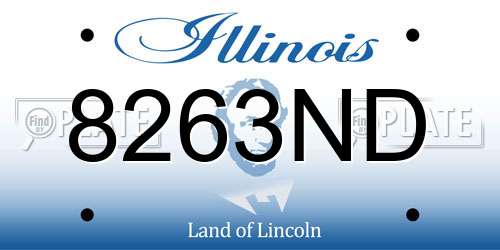 8263ND Illinois License Plate
