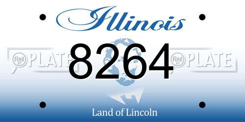 8264 Illinois License Plate