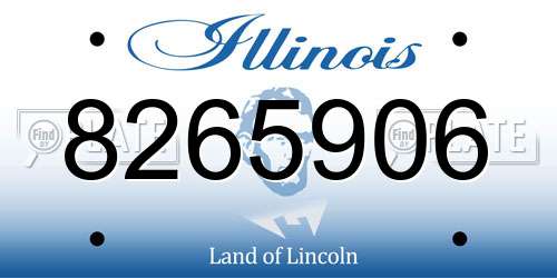 8265906 Illinois License Plate