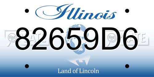 82659D6 Illinois License Plate