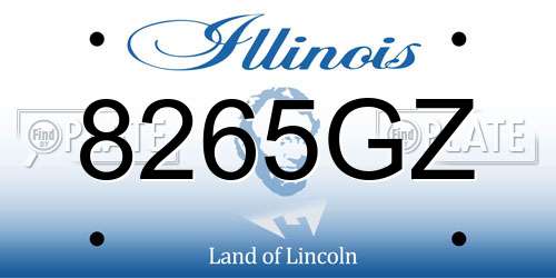 8265GZ Illinois License Plate