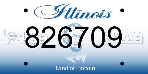 826709 Illinois License Plate