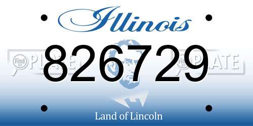 826729 Illinois License Plate