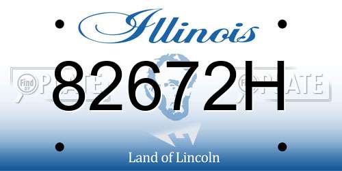 82672H Illinois License Plate
