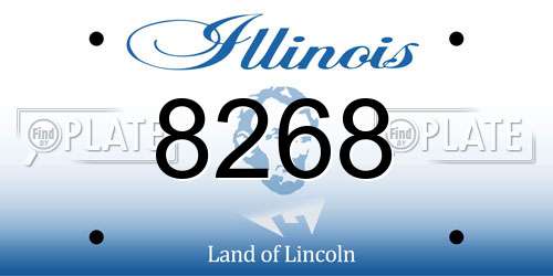 8268 Illinois License Plate