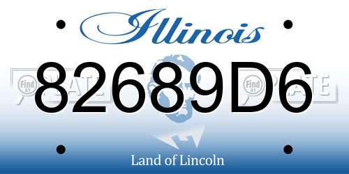 82689D6 Illinois License Plate