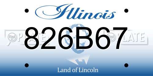 826B67 Illinois License Plate