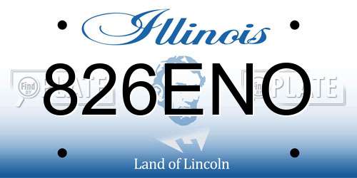 826ENO Illinois License Plate