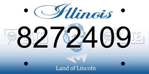 8272409 Illinois License Plate