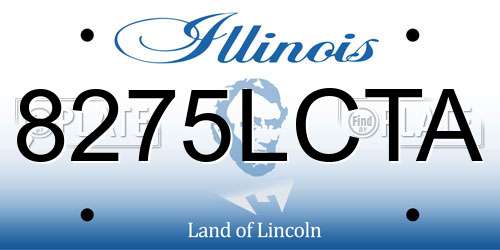 8275LCTA Illinois License Plate