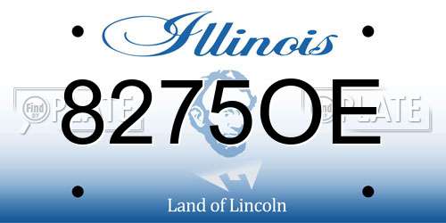 8275OE Illinois License Plate