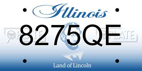 8275QE Illinois License Plate
