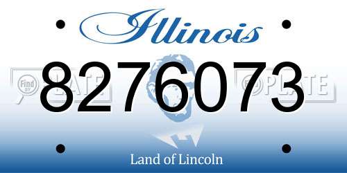 8276073 Illinois License Plate
