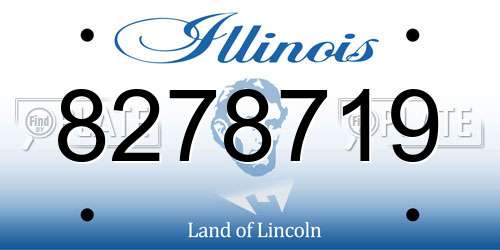 8278719 Illinois License Plate