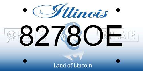 8278OE Illinois License Plate