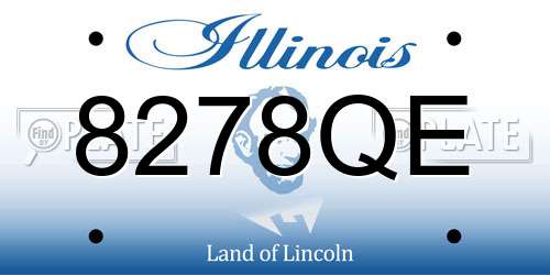 8278QE Illinois License Plate
