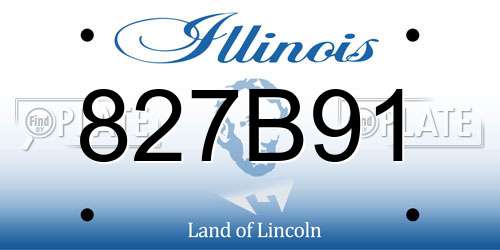 827B91 Illinois License Plate