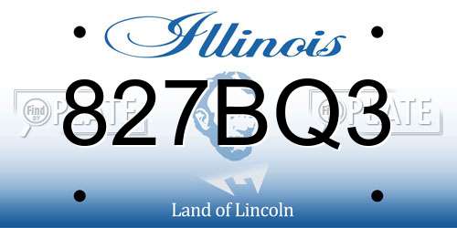 827BQ3 Illinois License Plate