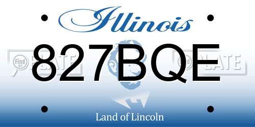 827BQE Illinois License Plate