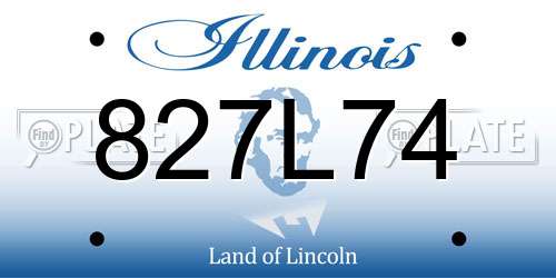 827L74 Illinois License Plate