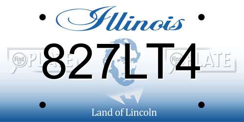 827LT4 Illinois License Plate