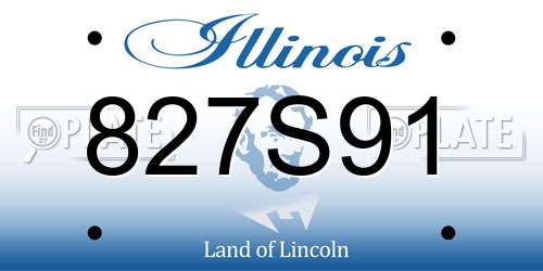 827S91 Illinois License Plate