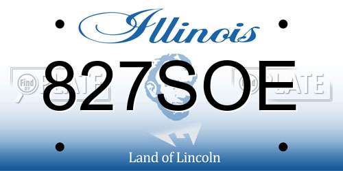 827SOE Illinois License Plate
