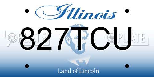 827TCU Illinois License Plate