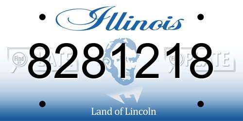8281218 Illinois License Plate