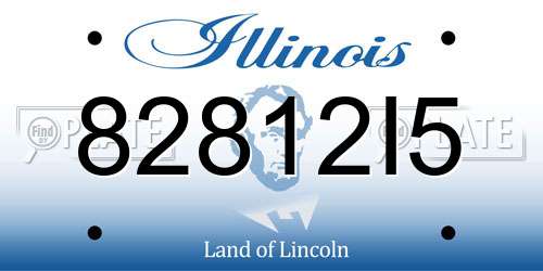 82812I5 Illinois License Plate