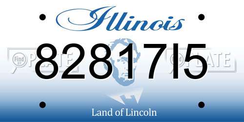 82817I5 Illinois License Plate