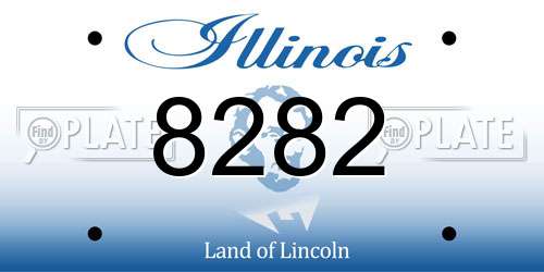 8282 Illinois License Plate