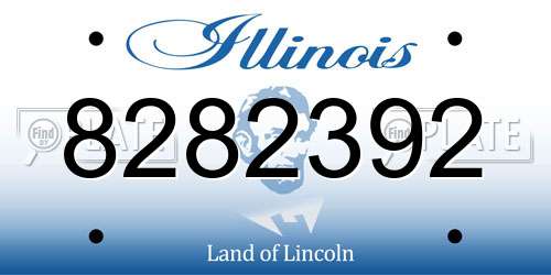 8282392 Illinois License Plate