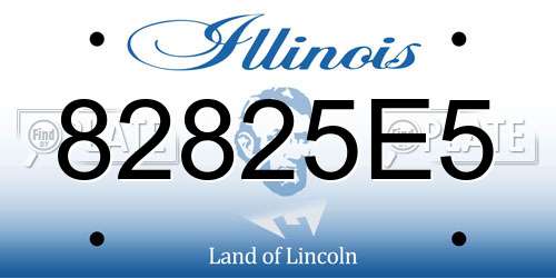 82825E5 Illinois License Plate