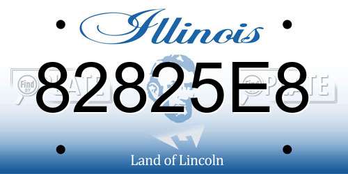 82825E8 Illinois License Plate