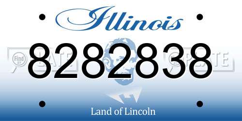 8282838 Illinois License Plate
