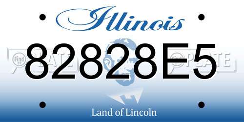 82828E5 Illinois License Plate