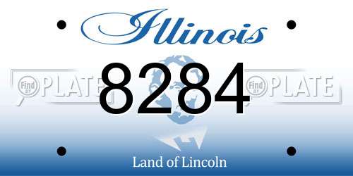 8284 Illinois License Plate