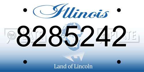 8285242 Illinois License Plate