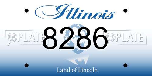 8286 Illinois License Plate