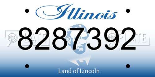 8287392 Illinois License Plate