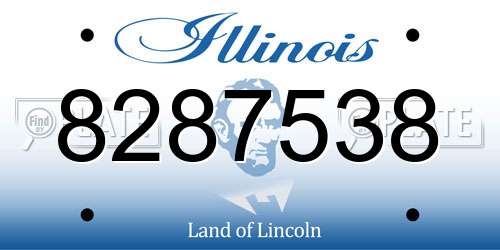 8287538 Illinois License Plate