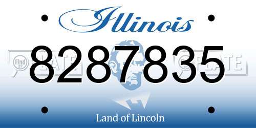 8287835 Illinois License Plate