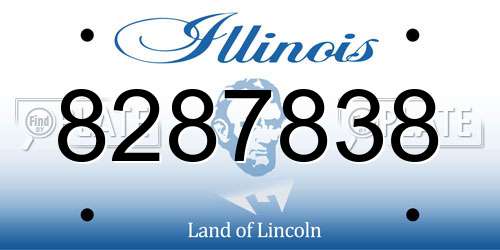 8287838 Illinois License Plate