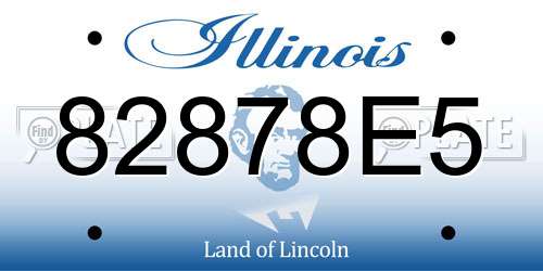 82878E5 Illinois License Plate