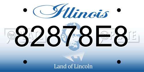 82878E8 Illinois License Plate