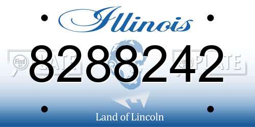 8288242 Illinois License Plate