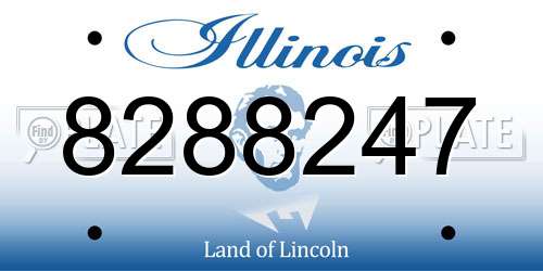 8288247 Illinois License Plate