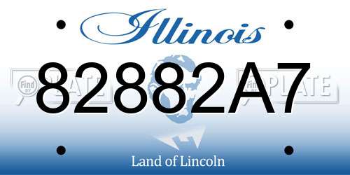 82882A7 Illinois License Plate